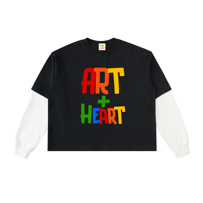 ART+HEART Layered Contrast Sleeve T-Shirt