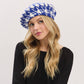 Houndstooth Pattern Knit Beret