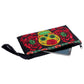 Culturas Sugar Skull Embroidered Wristlet with Flower Trim - Thailand