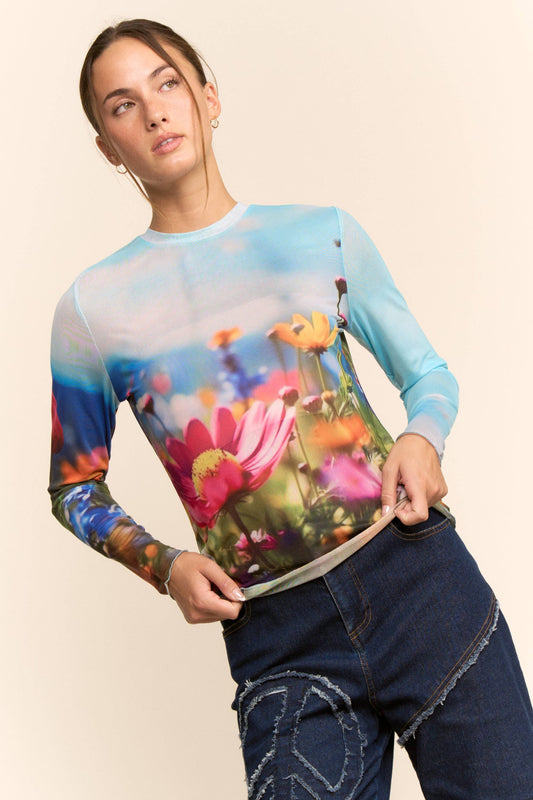 Wildflower Daydream Mesh Top