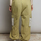 Vintage Wash Distress Jogger Pants with Crochet & Lace Patch details