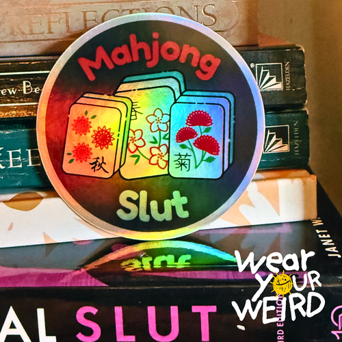Mahjong Slut Holographic Sticker