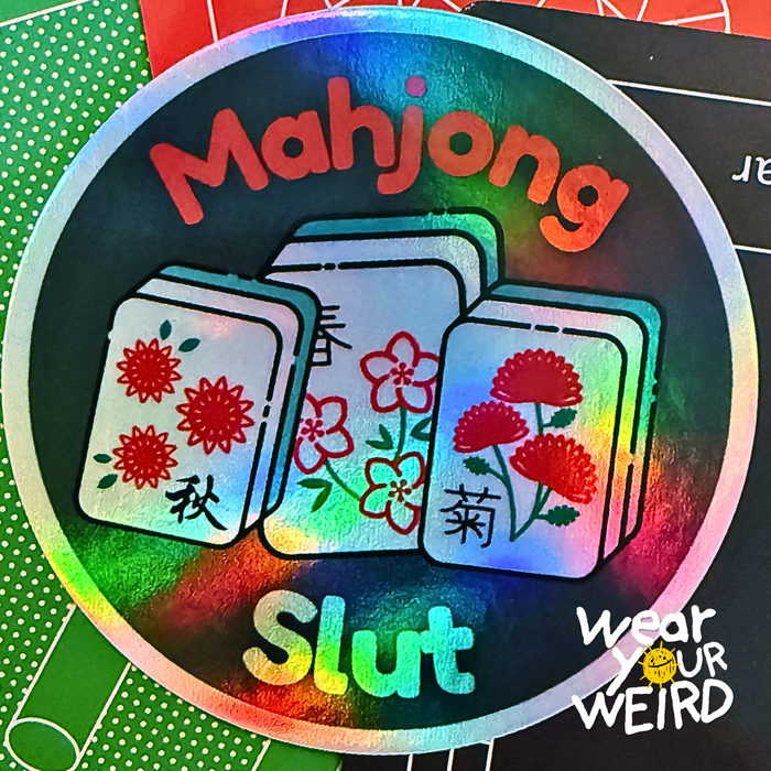 Mahjong Slut Holographic Sticker