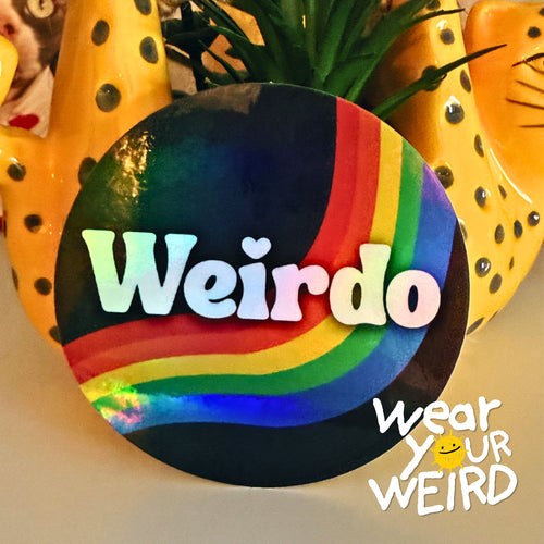 Weirdo Rainbow Holographic Sticker