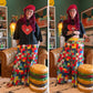 Pixel Party Checkered Wide-Leg Pants