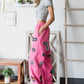 Multi Patches Joggers in Hot Pink