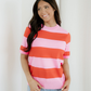 Striped Knitted Sweater Tee