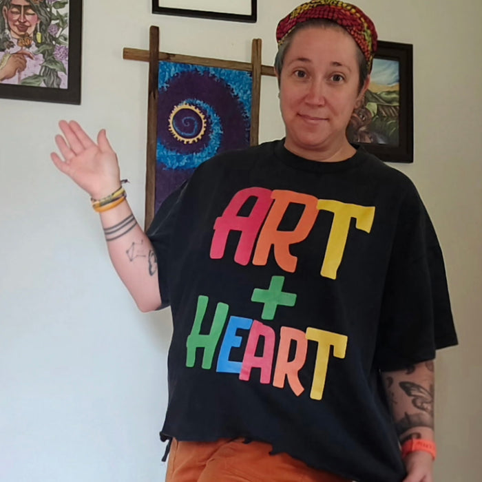 Art+ Heart Vintage Wash Boxy Distressed Hem T-Shirt