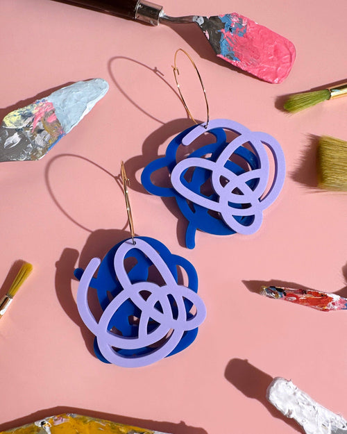 Artist Scribble Layered Hoops