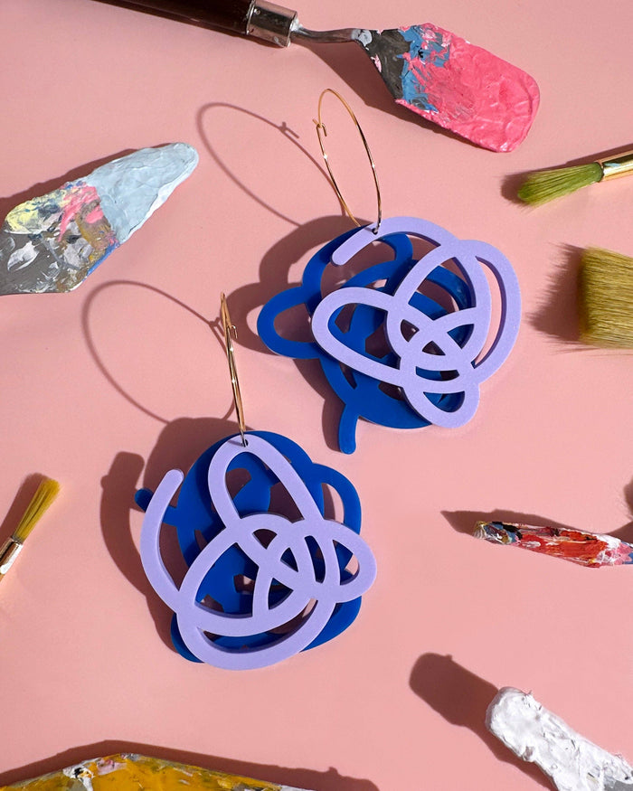 Artist Scribble Layered Hoops