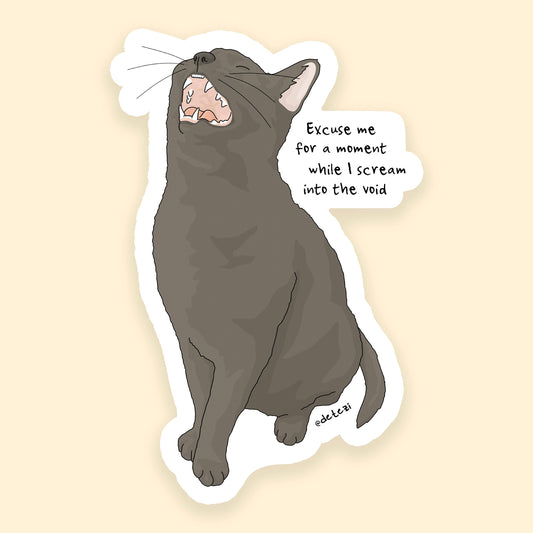 Scream Into the Void Sticker