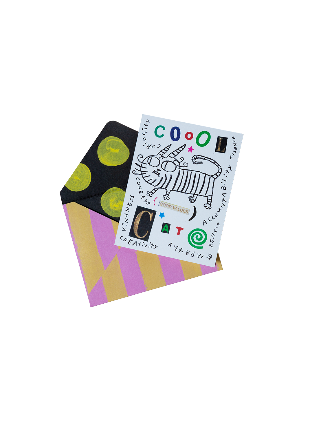 Cool good values cat card