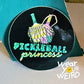 Pickleball Princess Glitter Sticker (2" x 2")