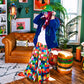 Pixel Party Checkered Wide-Leg Pants