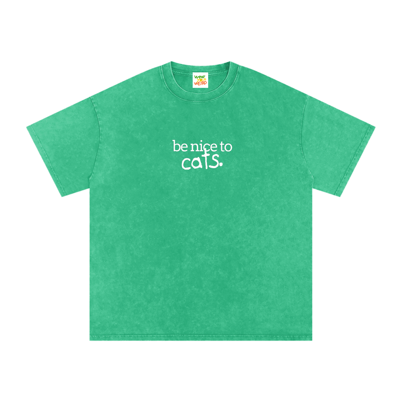 Be Nice to Cats Snow Washed Oversized T-Shirt