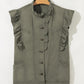 Green Ruffle Jacket Vest
