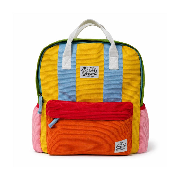Rainbow corduroy backpack