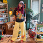 Heart Eye Wide Leg Fleece Sweatpants