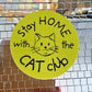 Stay Home With the Cat Club Sticker (2" x 2")