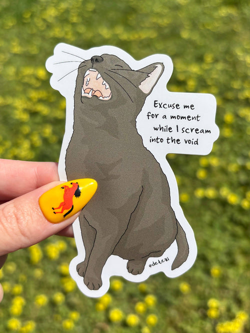 Scream Into the Void Sticker