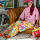 Happy Collage Wide-Leg Pants