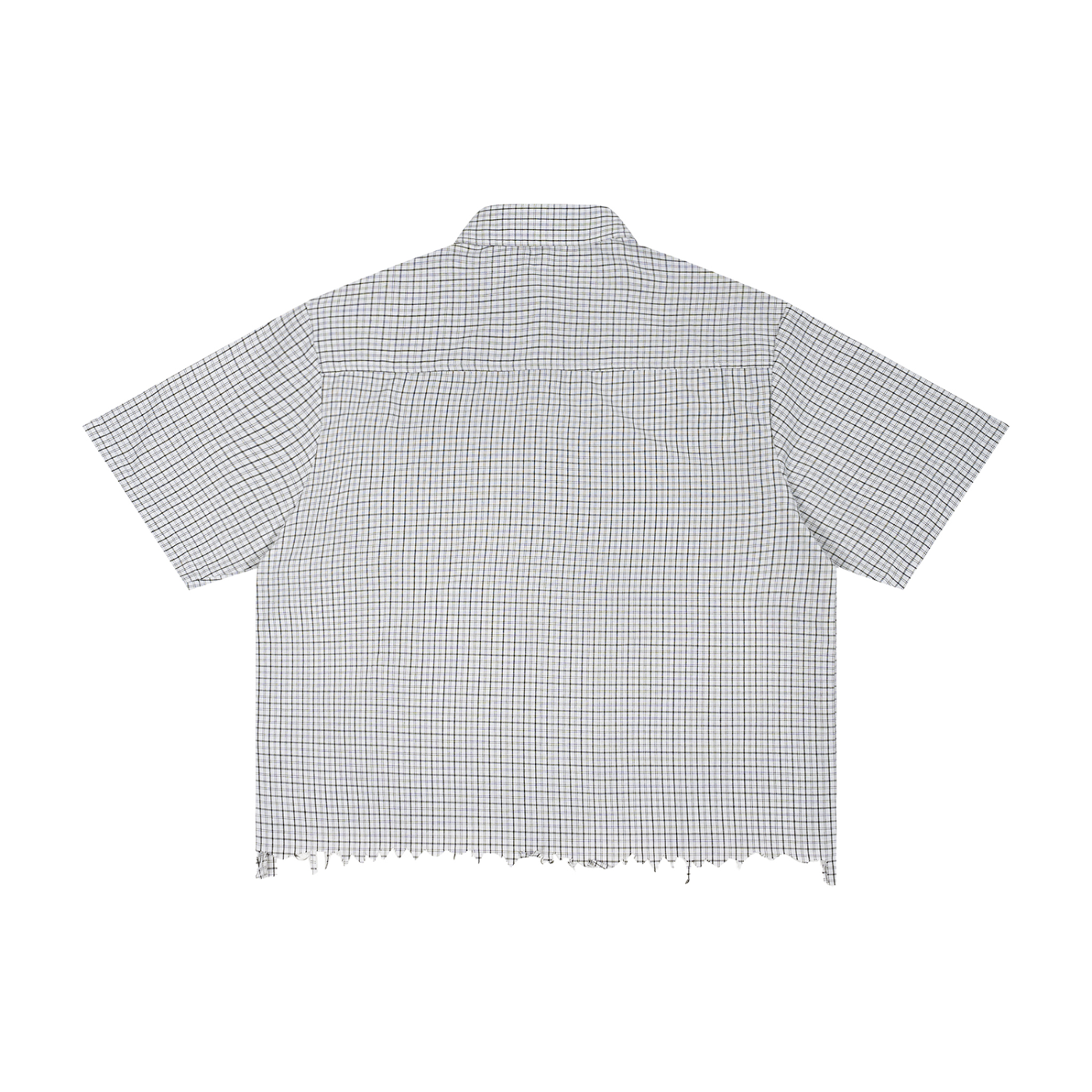 Art+Heart Unisex Distressed Plaid Boxy Shirt