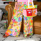 Happy Collage Wide-Leg Pants
