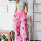 Multi Patches Joggers in Hot Pink