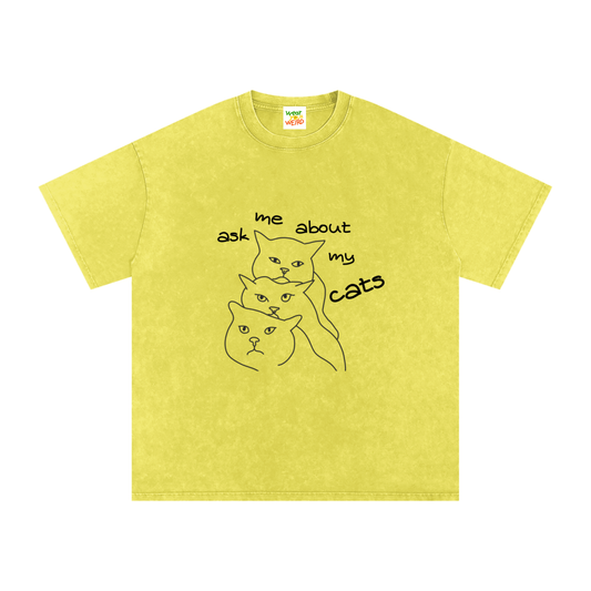 Ask me about my CATS Snow Washed Oversized T-Shirt