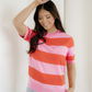Striped Knitted Sweater Tee