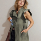 Green Ruffle Jacket Vest