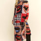 Pop Art Lips Mesh Dress