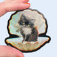 Tuxedo Kitty in Seashell 3" Sticker