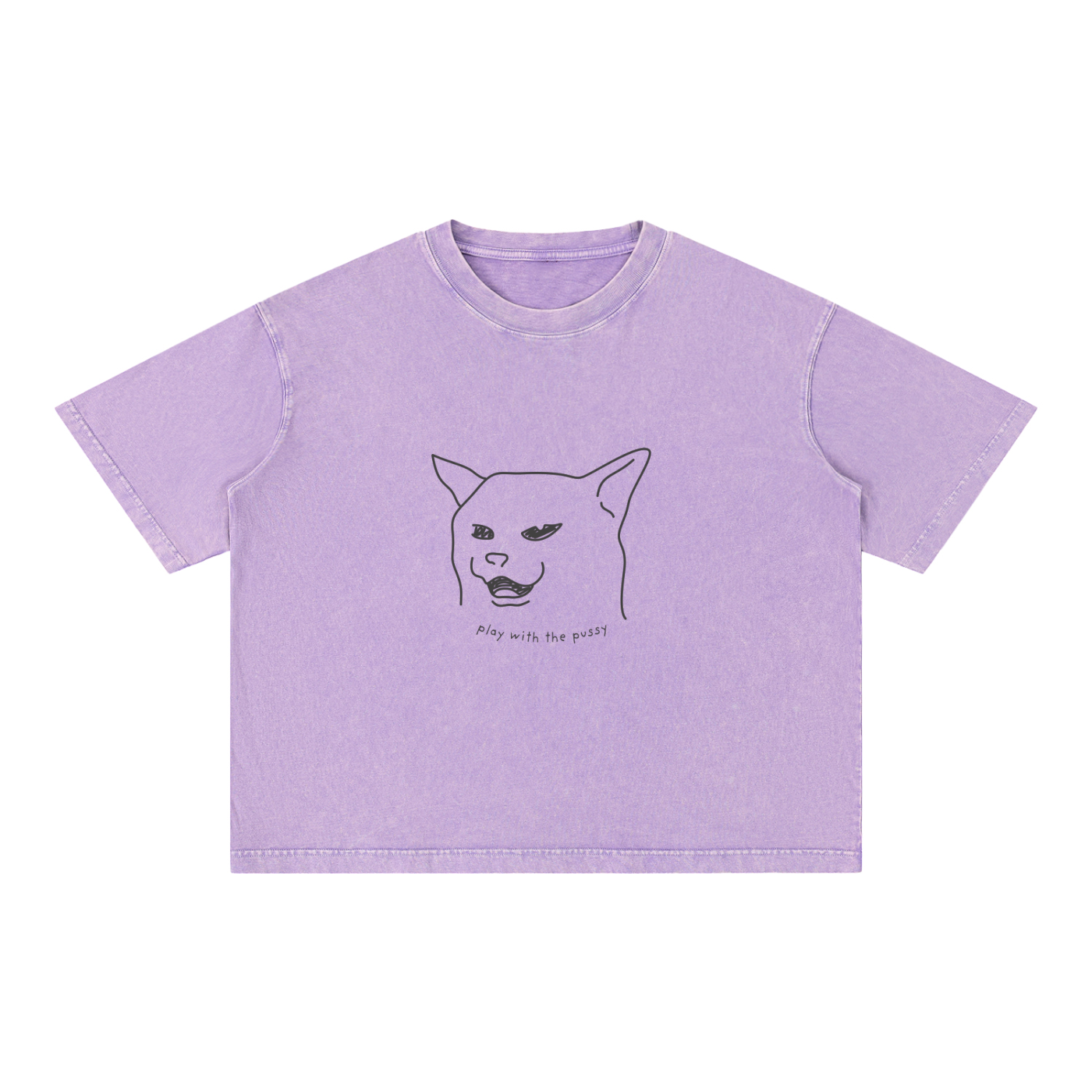 Play with the Pussy Mineral Wash Boxy Tee