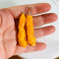 Glitter Cheeto Earrings - Snack Jewelry