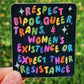 Respect Resistance Glitter Sticker