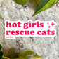 Hot Girls Rescue Cats Sticker