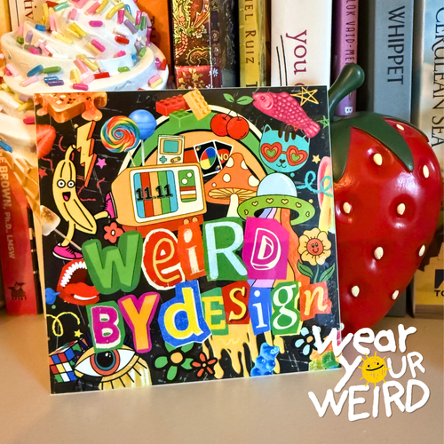Weird by Design Collage Sticker
