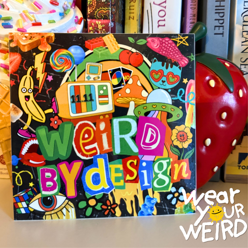Weird by Design Collage Sticker