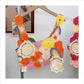 Multicolor Crochet Flower Top