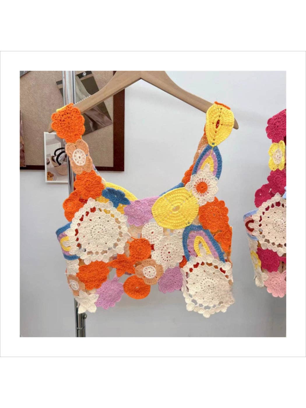 Multicolor Crochet Flower Top