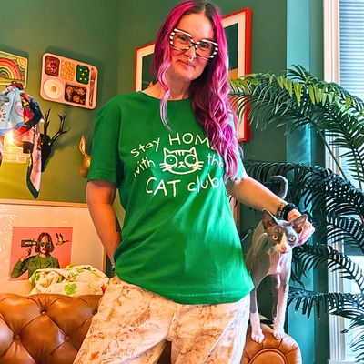 Stay Home with the Cat Tee