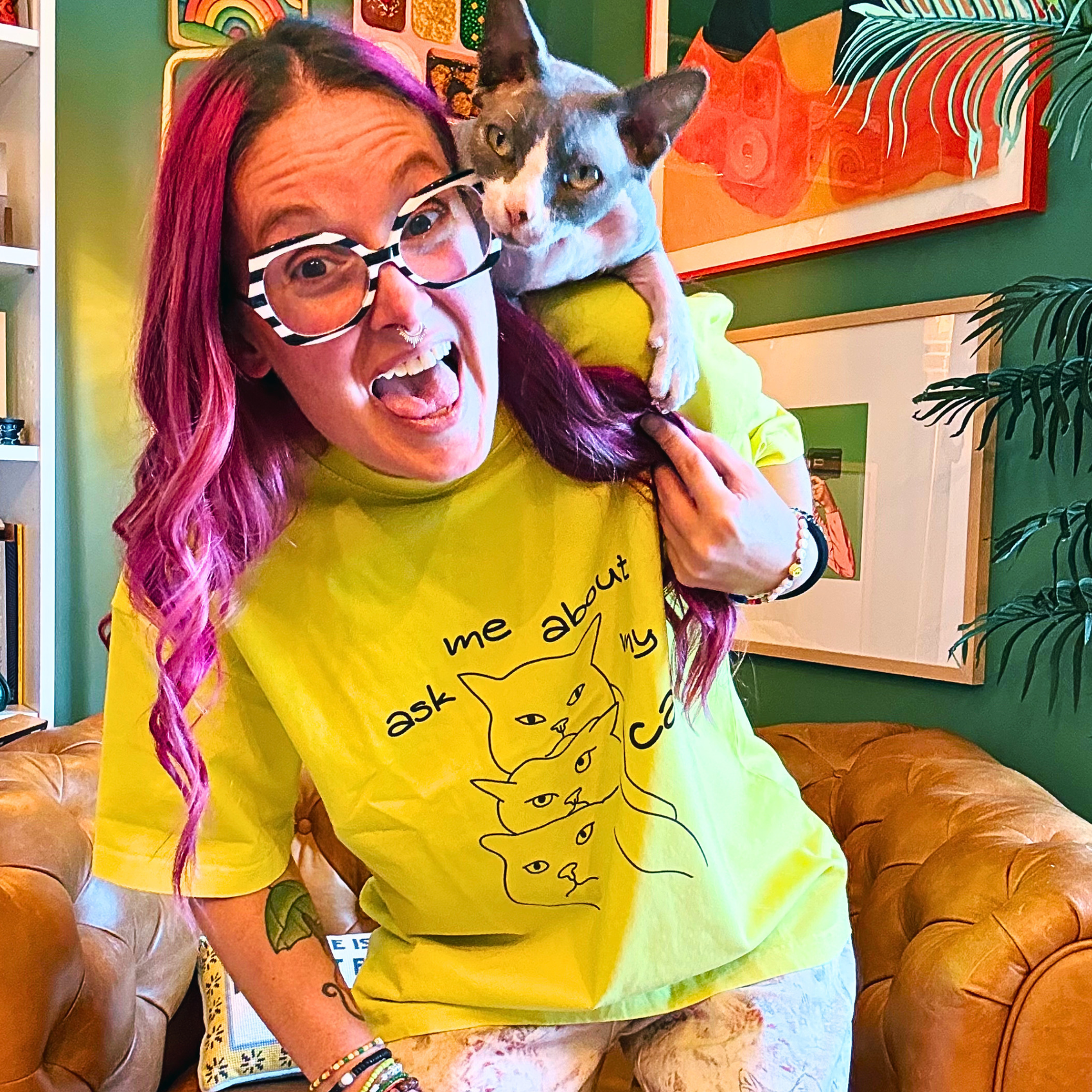 Ask me about my CATS Snow Washed Oversized T-Shirt