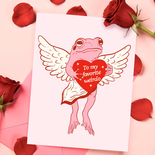 Favorite Weirdo Froggie greeting card