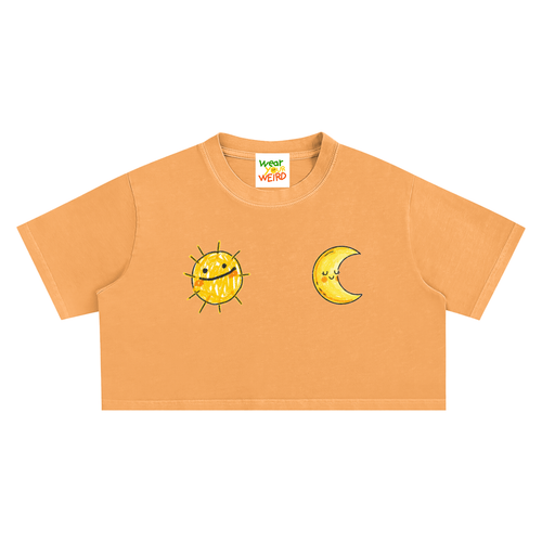 Sunshine & Moonbeams Snow Washed Crop Top