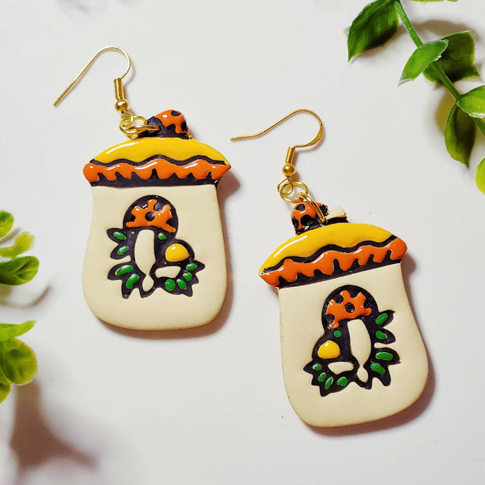 Retro mushroom earrings