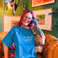 Be Nice to Cats Snow Washed Oversized T-Shirt