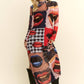 Pop Art Lips Mesh Dress
