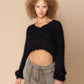 Funky Fuzzy Black Cardigan