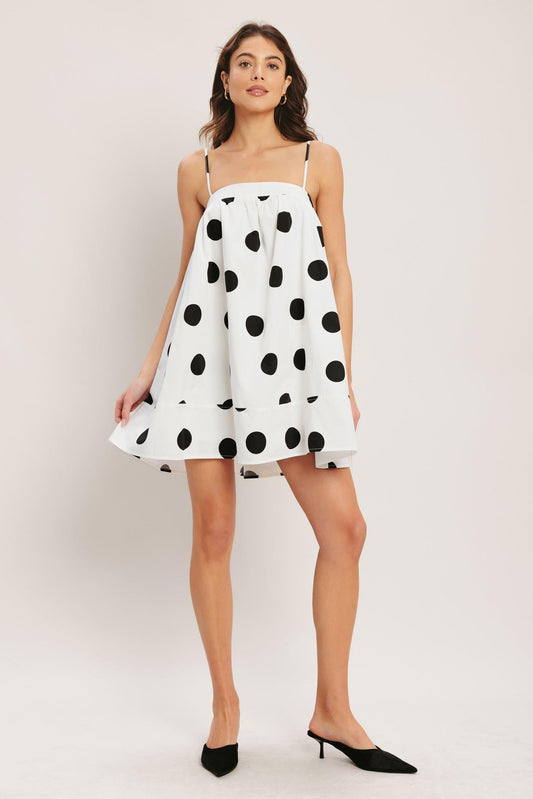 POLKA DOT MINI DRESS